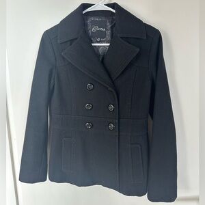 Guess Women's Black Double-Breasted Coat